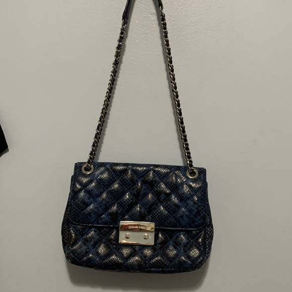 MK blue and black snake skin purse - Picture 6 of 6